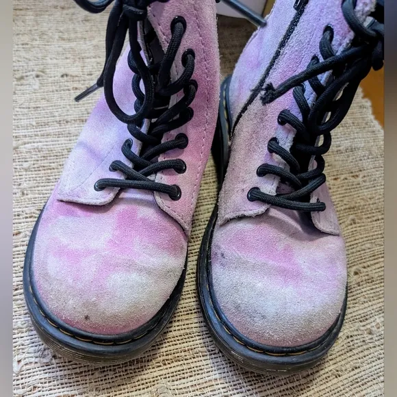 Dr. Martens PASCAL TIE DYE LACE UP suede BOOTS