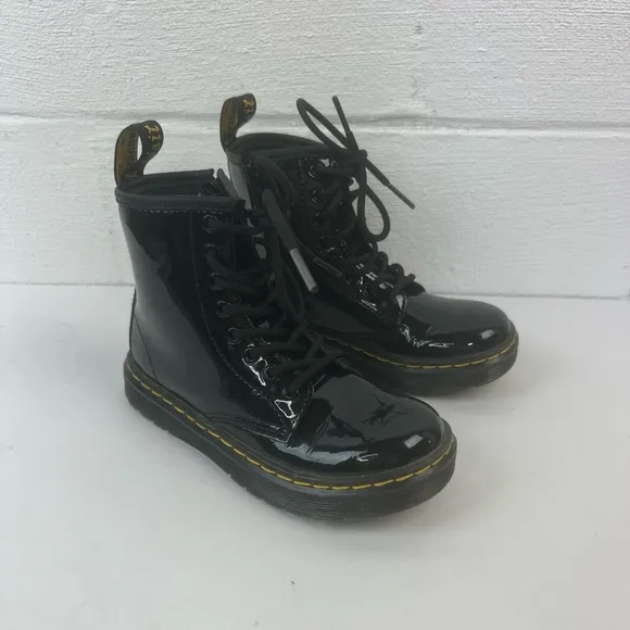 Dr Martens Patent Leather Lace-up Boots, 12