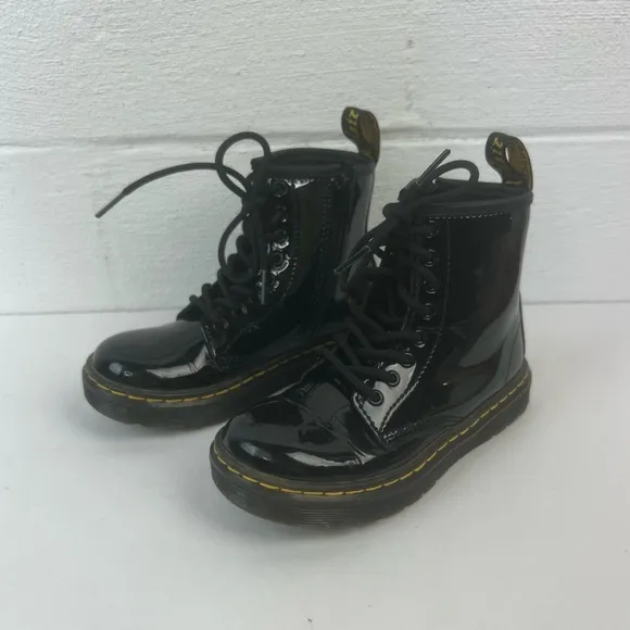 Dr Martens Patent Leather Lace-up Boots, 12