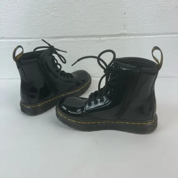 Dr Martens Patent Leather Lace-up Boots, 12