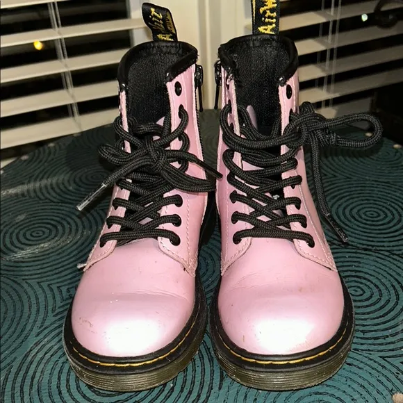 Dr. Martens Pink Lace-Up Boots