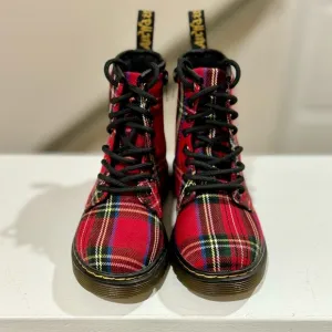 Dr. Martens Plaid Combat Boots Toddler Size 11
