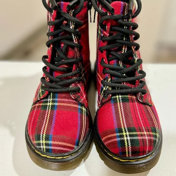 Dr. Martens Plaid Combat Boots Toddler Size 11