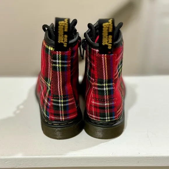 Dr. Martens Plaid Combat Boots Toddler Size 11