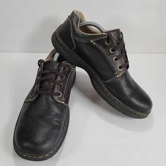 Dr. Martens Rockland Brown Pebbled Leather Oxford Shoes Men Size 11