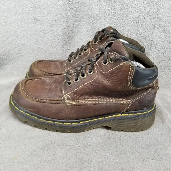 Dr Martens Shoes Mens Size 8 Made In England Y2K Vintage Brown Leather Boots
