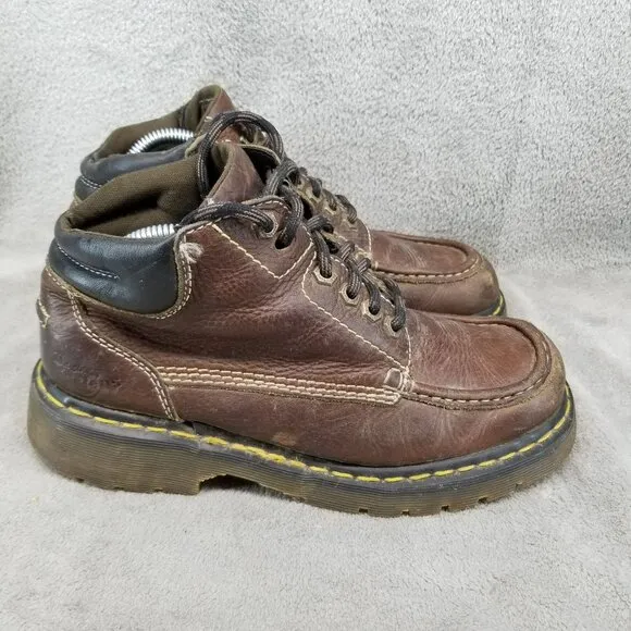 Dr Martens Shoes Mens Size 8 Made In England Y2K Vintage Brown Leather Boots