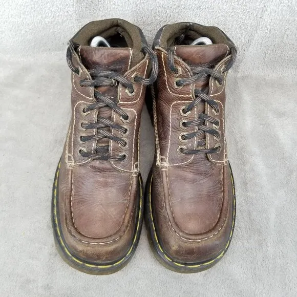 Dr Martens Shoes Mens Size 8 Made In England Y2K Vintage Brown Leather Boots