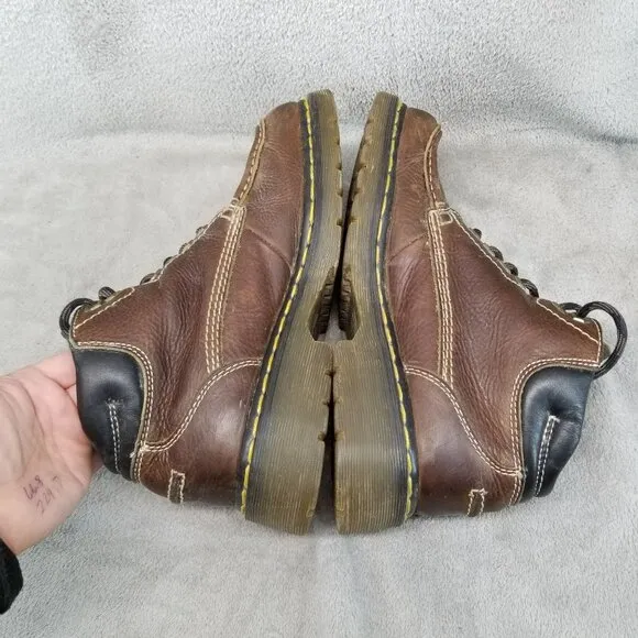 Dr Martens Shoes Mens Size 8 Made In England Y2K Vintage Brown Leather Boots
