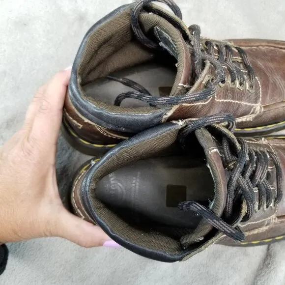 Dr Martens Shoes Mens Size 8 Made In England Y2K Vintage Brown Leather Boots