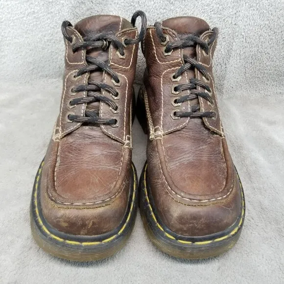 Dr Martens Shoes Mens Size 8 Made In England Y2K Vintage Brown Leather Boots