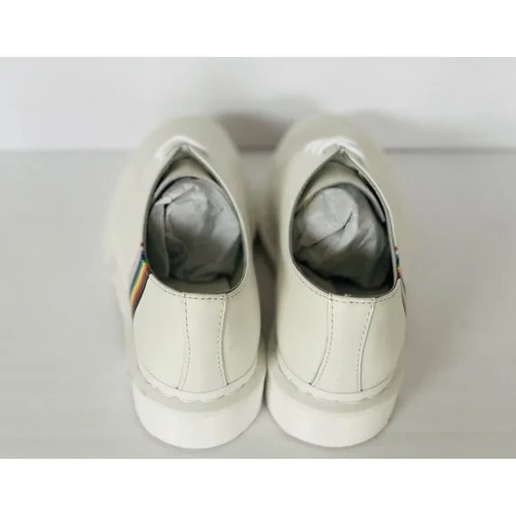 Dr. Martens Shoes Unisex Rainbow Pride Smooth Leather Oxford White Sz M8/W9 New