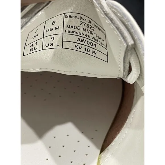 Dr. Martens Shoes Unisex Rainbow Pride Smooth Leather Oxford White Sz M8/W9 New