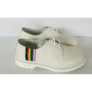 Dr. Martens Shoes Unisex Rainbow Pride Smooth Leather Oxford White Sz M8/W9 New
