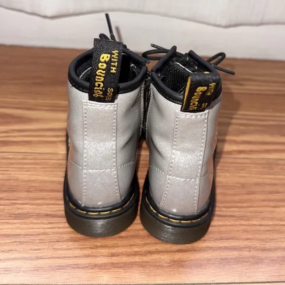 Dr. Martens Toddler 1460 AirWair Silver Glitter Lace Up Boots