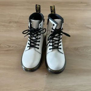 Dr Martens White Lace Up Boots