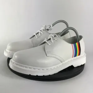 Dr. Martens White Smooth Leather Oxford Derby Pride 27522 Women’s Size 8