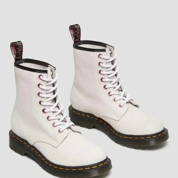 Dr. Martens Women's 1460 Bejeweled Lace-Up Boots - White NWB