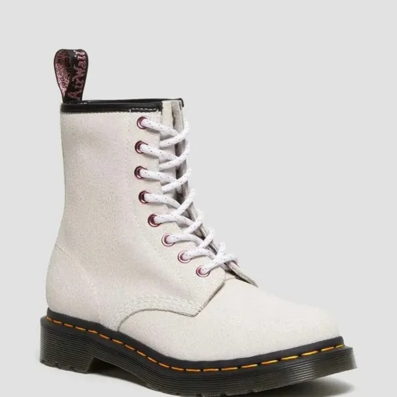Dr. Martens Women's 1460 Bejeweled Lace-Up Boots - White NWB