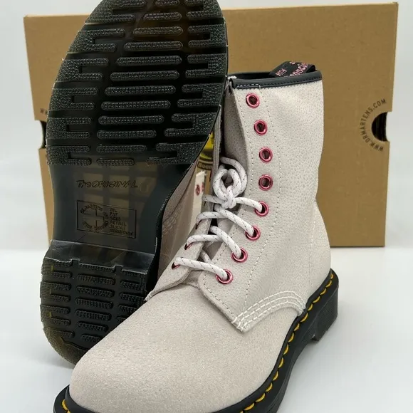 Dr. Martens Women's 1460 Bejeweled Lace-Up Boots - White NWB