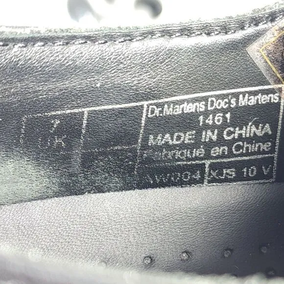 Dr. Martens Women's 1461 US 9 Full Grain Leather Black Derby Oxford Shoes