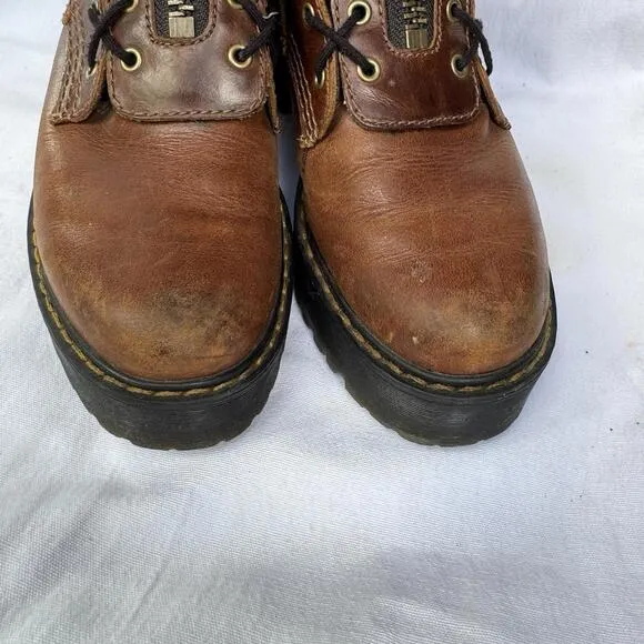 Dr Martens Womens KARMILLA Boots Lace Up Tall Combat  Sz 37 Or 6.5