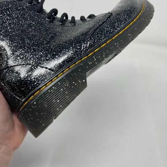 Dr. Martens YOUTH 1460 GLITTER LACE UP BOOTS sz Girl 5 Boy 4