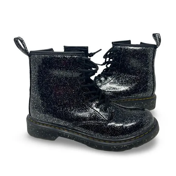 Dr. Martens YOUTH 1460 GLITTER LACE UP BOOTS sz Girl 5 Boy 4