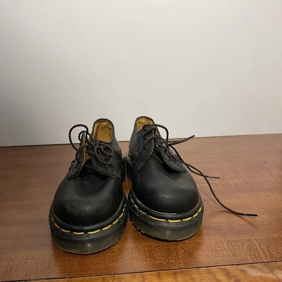 DR. MARTENS Youth Kids Black 1461 Softy T Oxford Leather Shoes NWOT Size 11c