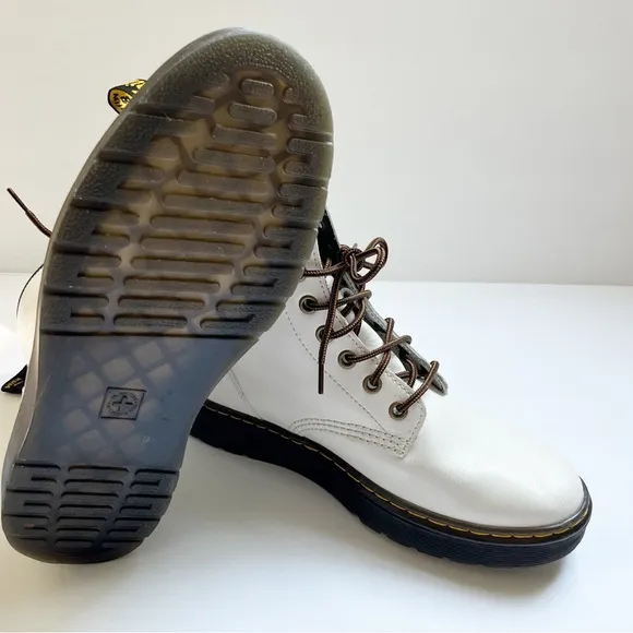Dr. Martens Zavala Combat Boots White Sz 8