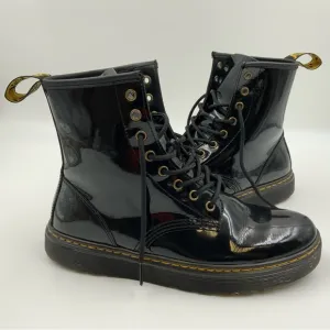 Dr. Martens Zavala Patent Leather Combat Boots Unisex US Mens Size 8/Women’s 10.