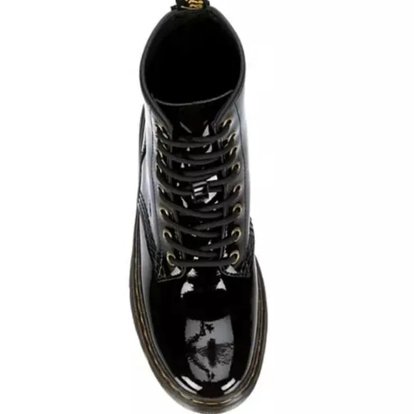 Dr Martens Zavala Patent Leather Combat Boots