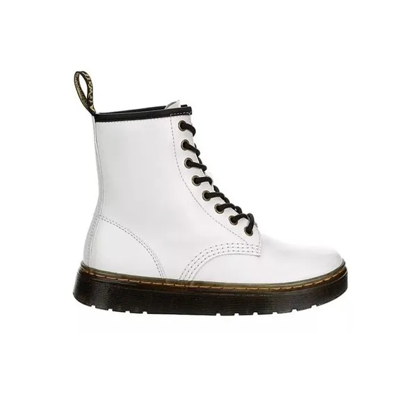Dr. Martens Zavala T Lamper White Leather Boots Womens US 10 / Men 8.5/ UK 8 NEW