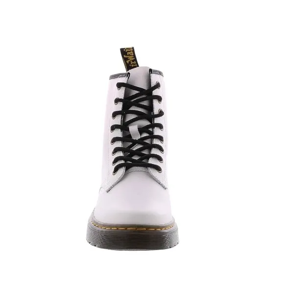 Dr. Martens Zavala White Leather Combat Boots NWT