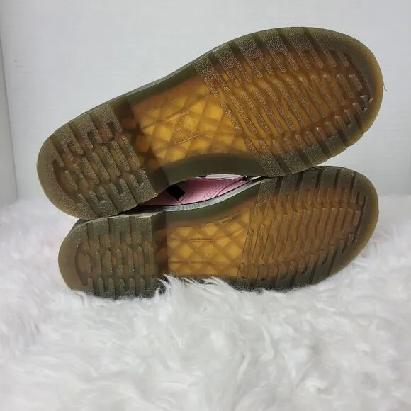 Dr. Martens Air Wair Kids Combat Boots Size 3 Pink Patent Boots Bouncing Soles