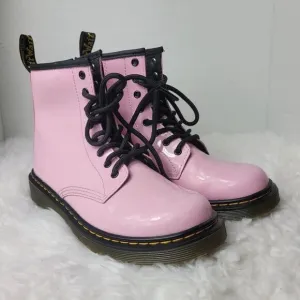 Dr. Martens Air Wair Kids Combat Boots Size 3 Pink Patent Boots Bouncing Soles