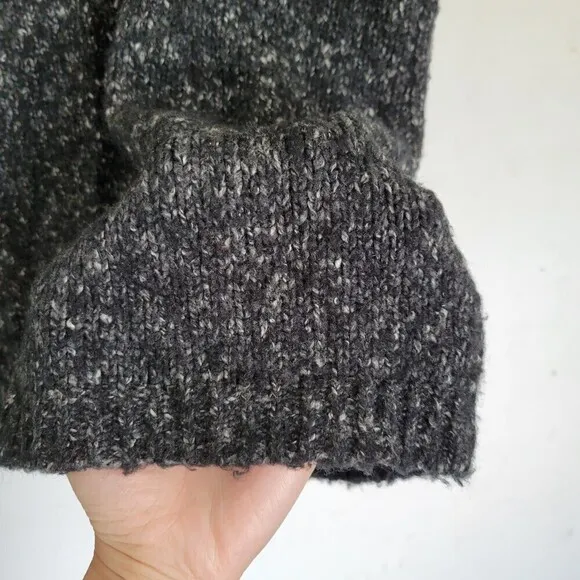 Dreamers Debut Gray Cowl Neck Oversized Long Sleeve Tunic Sweater Size Small