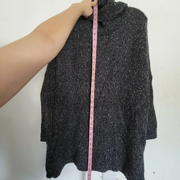 Dreamers Debut Gray Cowl Neck Oversized Long Sleeve Tunic Sweater Size Small
