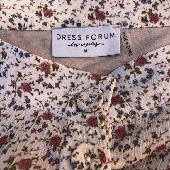 DRESS FORUM FLORAL Ruffled tiered MINI SKIRT sz m
