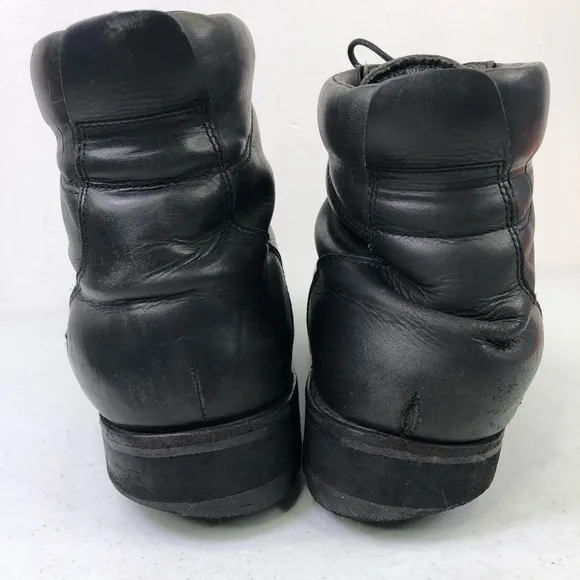 Drew Black Leather Lace Up Boots