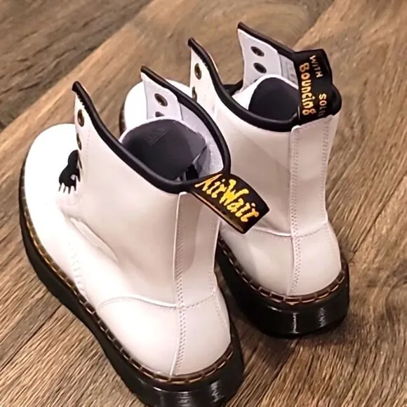 Dr. Martens 1460 Patent Lace-Up Boots- White