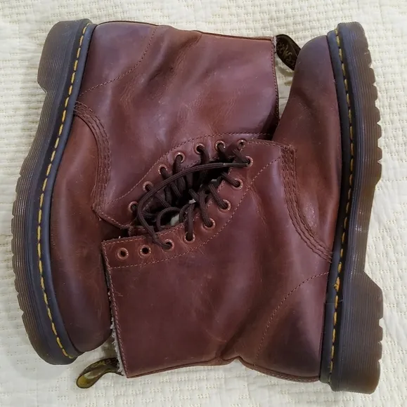 Dr.Martens 1460 Serena Brown Leather Boots Size 10