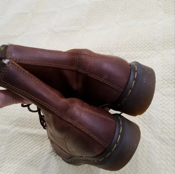 Dr.Martens 1460 Serena Brown Leather Boots Size 10