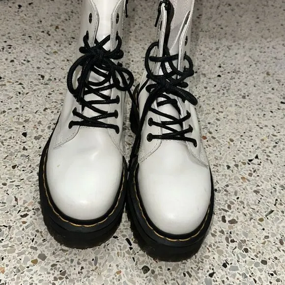 Dr Martens Doc white Jadon platform boot US 6
