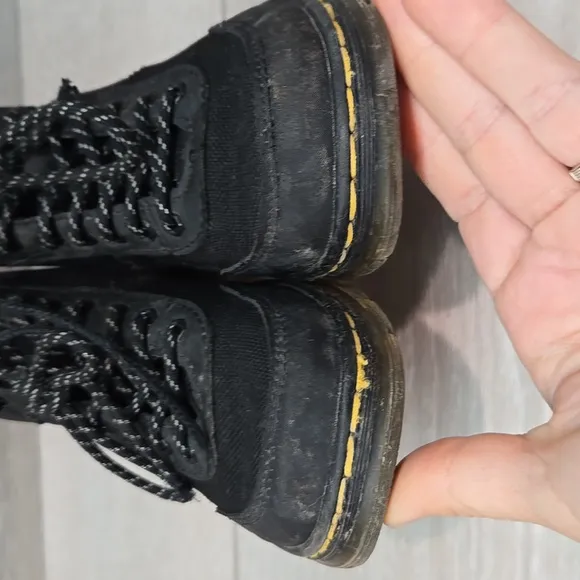 Dr.Martens Kids Combs Tech J  Black Combat Boots Shoes Sz 12