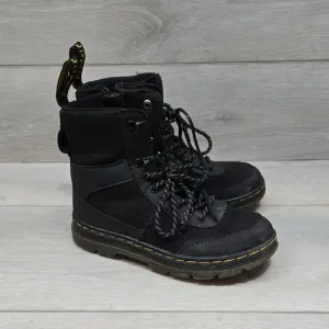 Dr.Martens Kids Combs Tech J  Black Combat Boots Shoes Sz 12