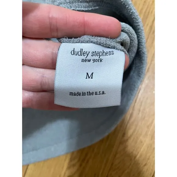 Dudley Stephens Cobble Hill Tunic Fleece Mock Neck Pull Over Gray Women's Medium