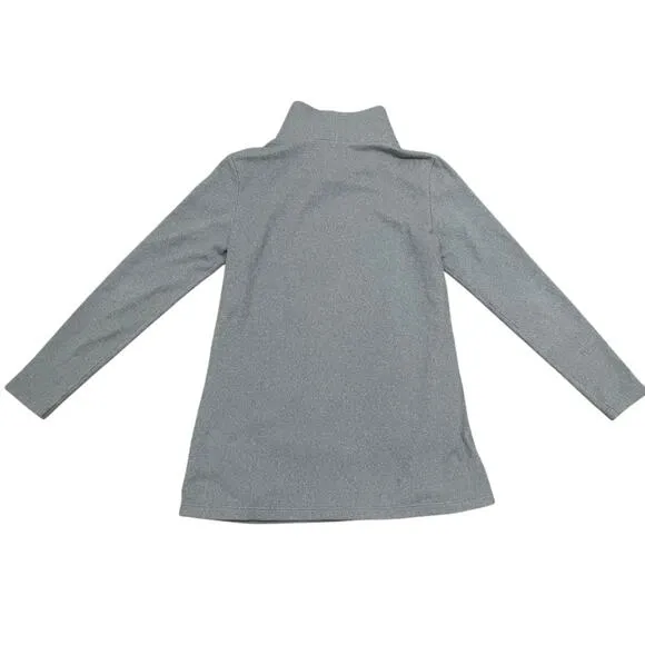 Dudley Stephens Cobble Hill Tunic Fleece Mock Neck Pull Over Gray Women's Medium