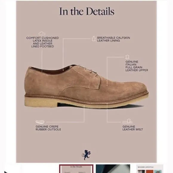 Dunross &amp; Sons Ellis Plain Toe Lace -Up Derby Navy