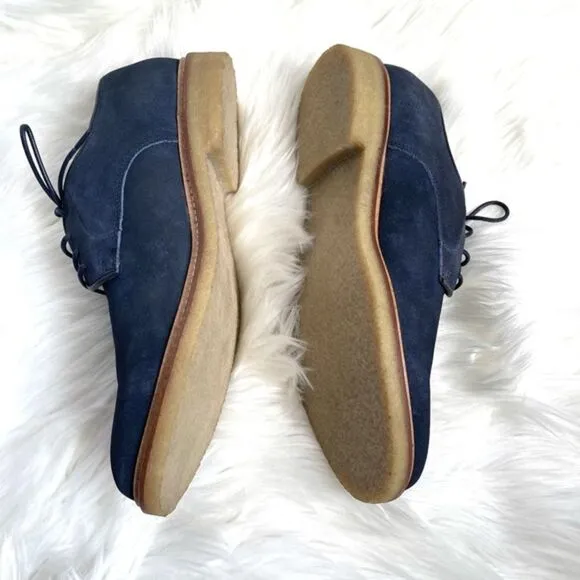 Dunross &amp; Sons Ellis Plain Toe Lace -Up Derby Navy